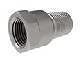 20 Millimeter (mm) Dimension H and M8x1 Male to 1/8 Inch (in) British Standard Pipe (BSP) Female Spacer