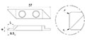 717RaX - r Back Turning Inserts with Parisian Cut and Radius - 2