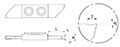 1056RP-r 0 Degree Opposite Cutting Inserts with Chip Breaker and Radius - 2